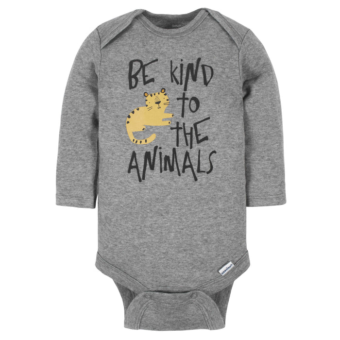 6-Pack Baby Boys Tiger Long Sleeve Onesies® Bodysuits-Gerber Childrenswear