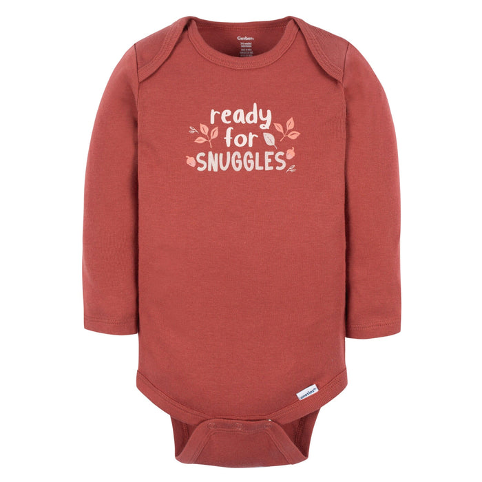 6-Pack Baby Girls Leaves Onesies® Bodysuits