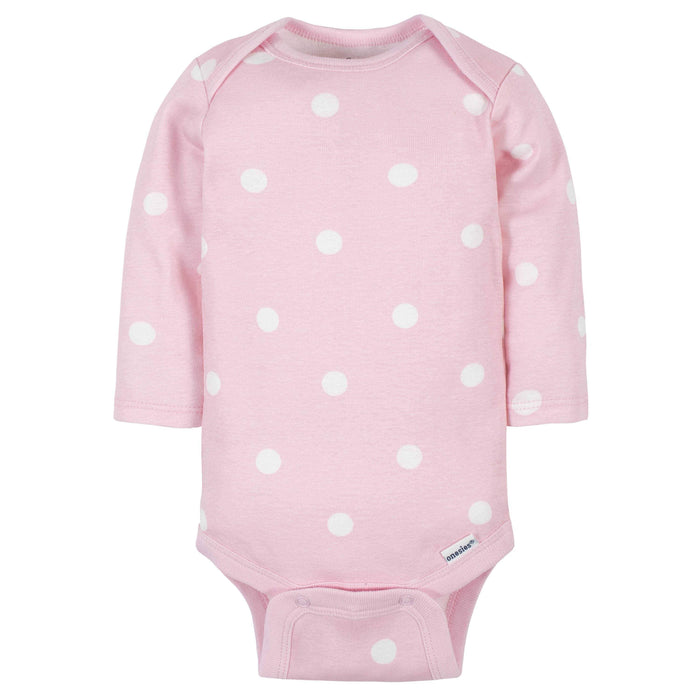 6-Pack Baby Girls Princess Long Sleeve Onesies® Bodysuits-Gerber Childrenswear