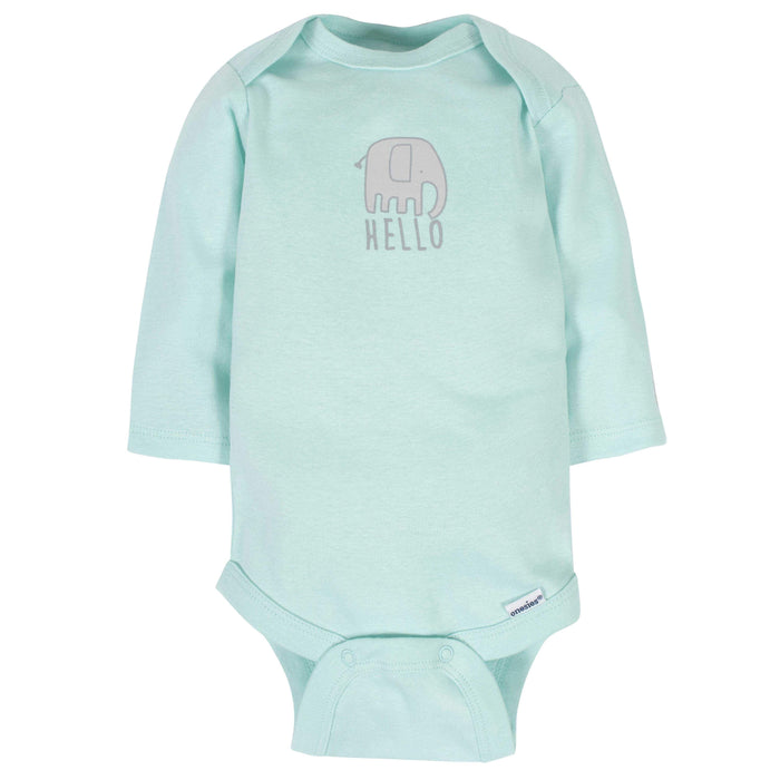 6-Pack Baby Neutral Animals Long Sleeve Onesies® Bodysuits