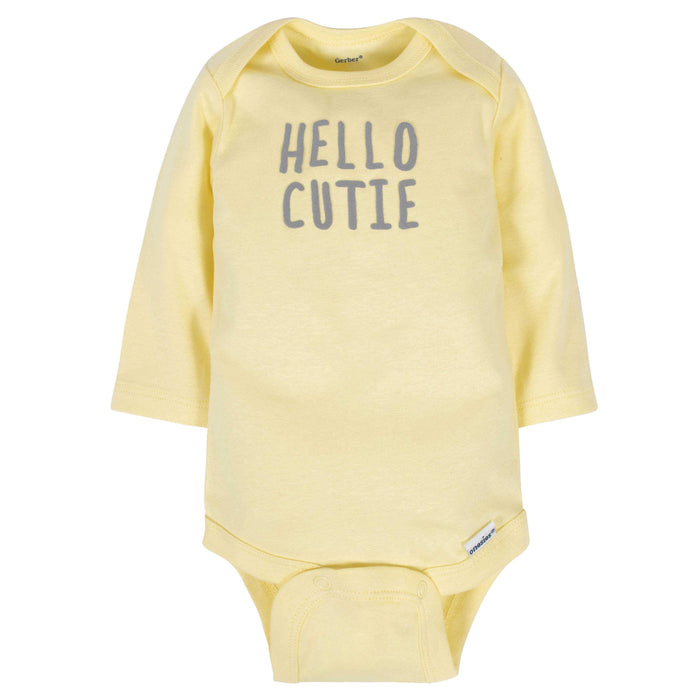 6-Pack Baby Neutral Sheep Long Sleeve Onesies® Bodysuits