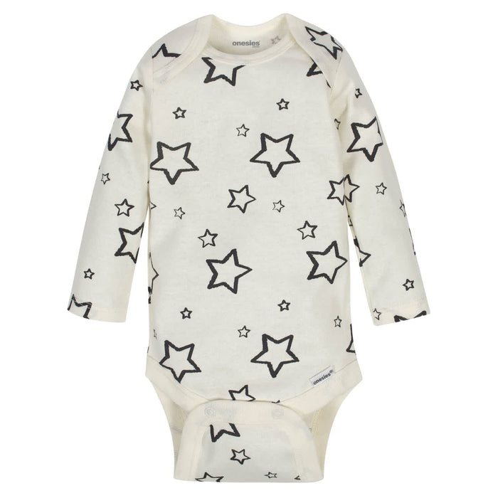 6-Pack Baby Neutral Words Long Sleeve Onesies® Brand Bodysuits-Gerber Childrenswear