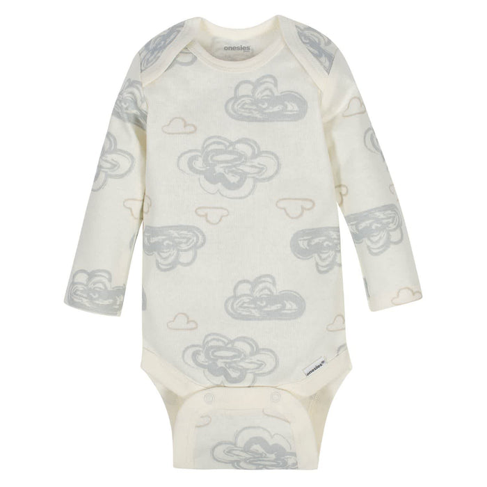 6-Pack Baby Neutral Words Long Sleeve Onesies® Brand Bodysuits-Gerber Childrenswear