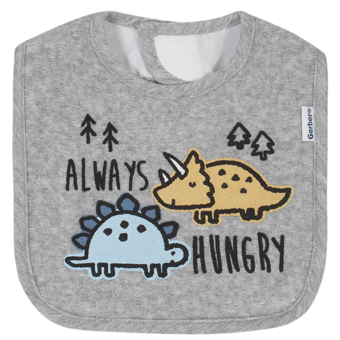 6-Piece Baby Boys Dino Terry Bibs & Burp Cloths Set-Gerber Childrenswear