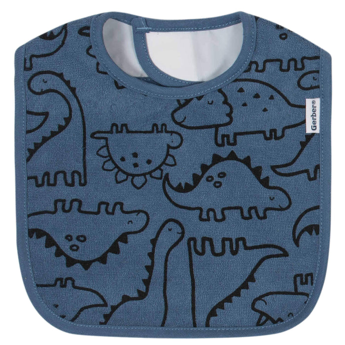 6-Piece Baby Boys Dino Terry Bibs & Burp Cloths Set-Gerber Childrenswear