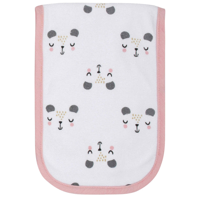 6-Piece Baby Girls Bear Terry Bibs & Burp Cloths Set-Gerber Childrenswear
