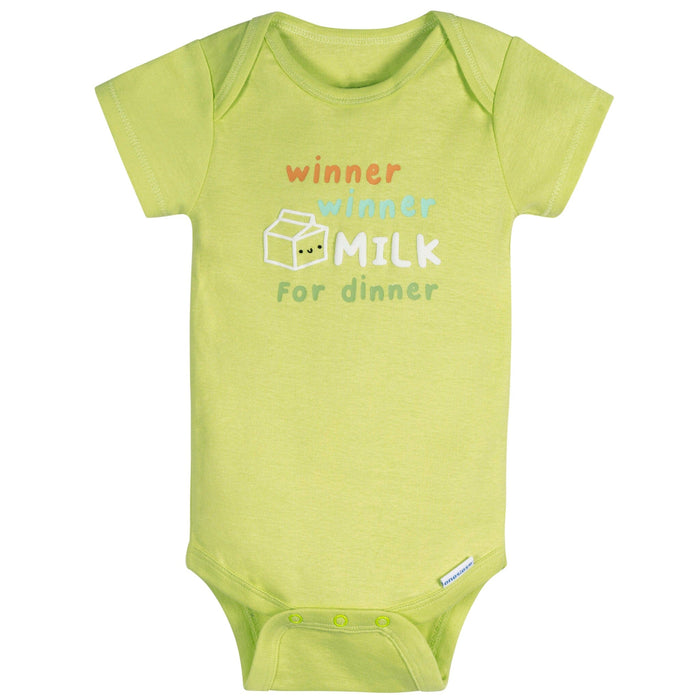 6-Piece Baby Neutral Milk Dinner Onesies® and Active Pant Set