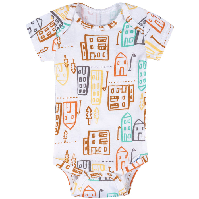 8-Pack Baby Boys Hello Friends Short Sleeve Onesies® Bodysuits onesies Onesies® Brand