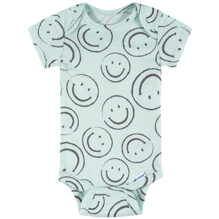 8-Pack Baby Boys Hello Friends Short Sleeve Onesies® Bodysuits onesies Onesies® Brand
