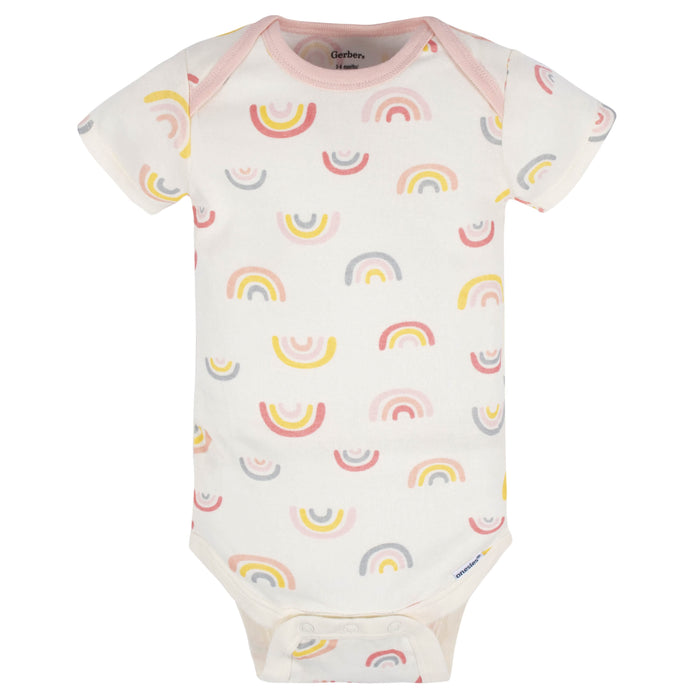 8-Pack Baby Girls Golden Floral Onesies® Bodysuits