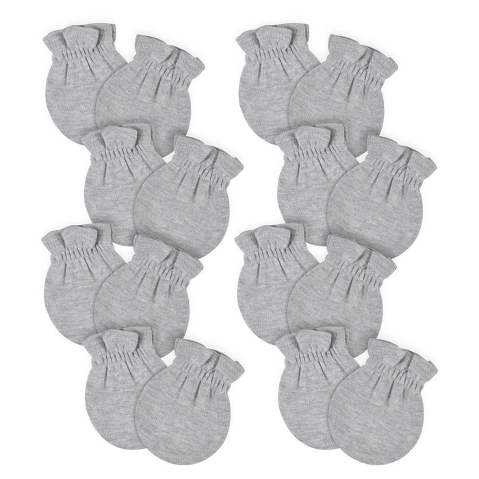 8-Pack Baby Neutral Gray Heather No Scratch Mittens-Gerber Childrenswear