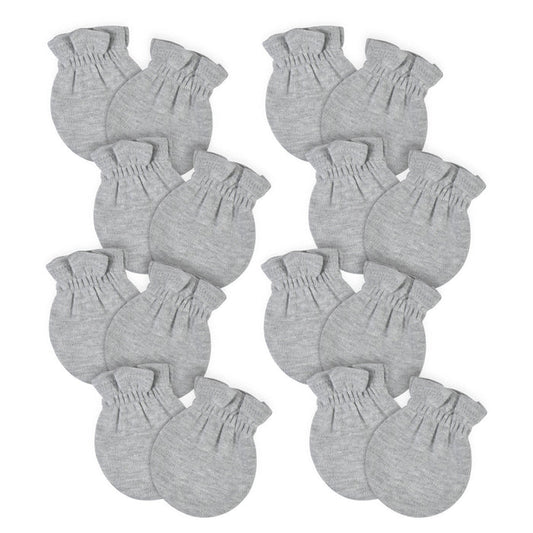 8-Pack Baby Neutral Gray Heather No Scratch Mittens-Gerber Childrenswear