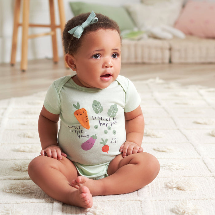 8-Pack Baby Neutral Happy Veggies Onesies® Bodysuits