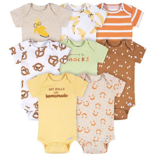 8-Pack Baby Neutral Peeling Good Short Sleeve Onesies® Bodysuits onesies Onesies® Brand