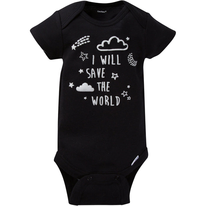 8-Pack Baby Neutral Short Sleeve Stars Onesies® Bodysuits