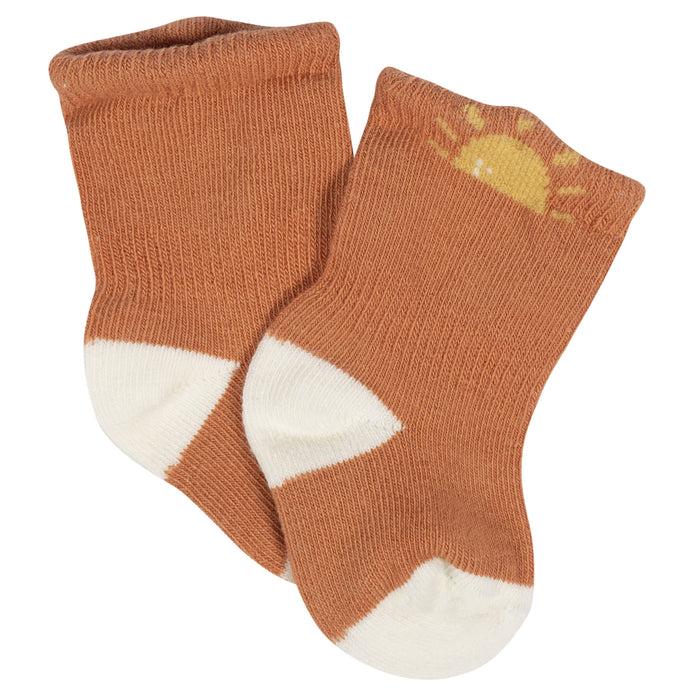 8-Pack Baby Neutral Southwest Jersey Wiggle Proof® Socks