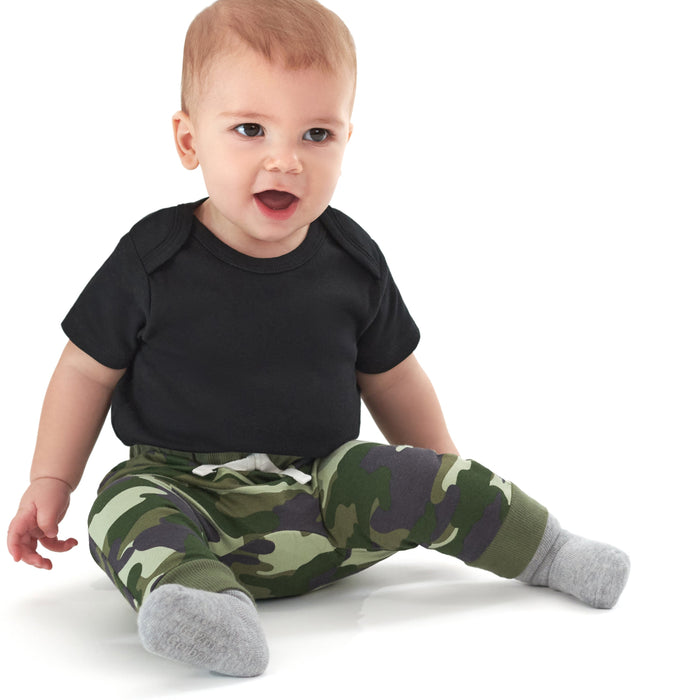 8-Pack Baby & Toddler Gray Heather Wiggle-Proof™ Jersey Crew Socks-Gerber Childrenswear