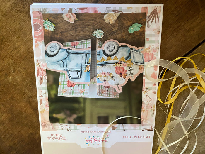 Fall Y'all Folio Pocket Card - Paper Craft Socials - Online Tutorial & Kit