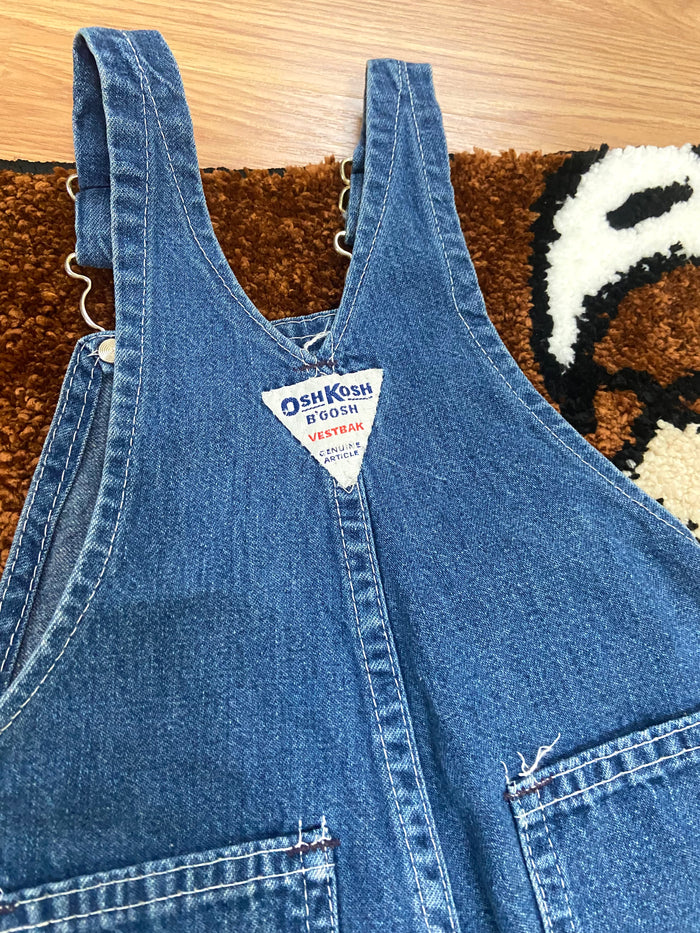 Vintage OshKosh B'Gosh USA Made Denim Overalls, Size 24 Months - Deer Creek Mercantile