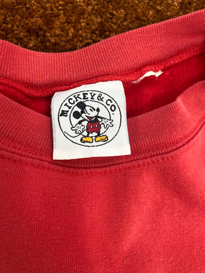 Vintage 1990s Mickey & Co. M Patch Plaid Cropped Women's Sweatshirt - Deer Creek Mercantile