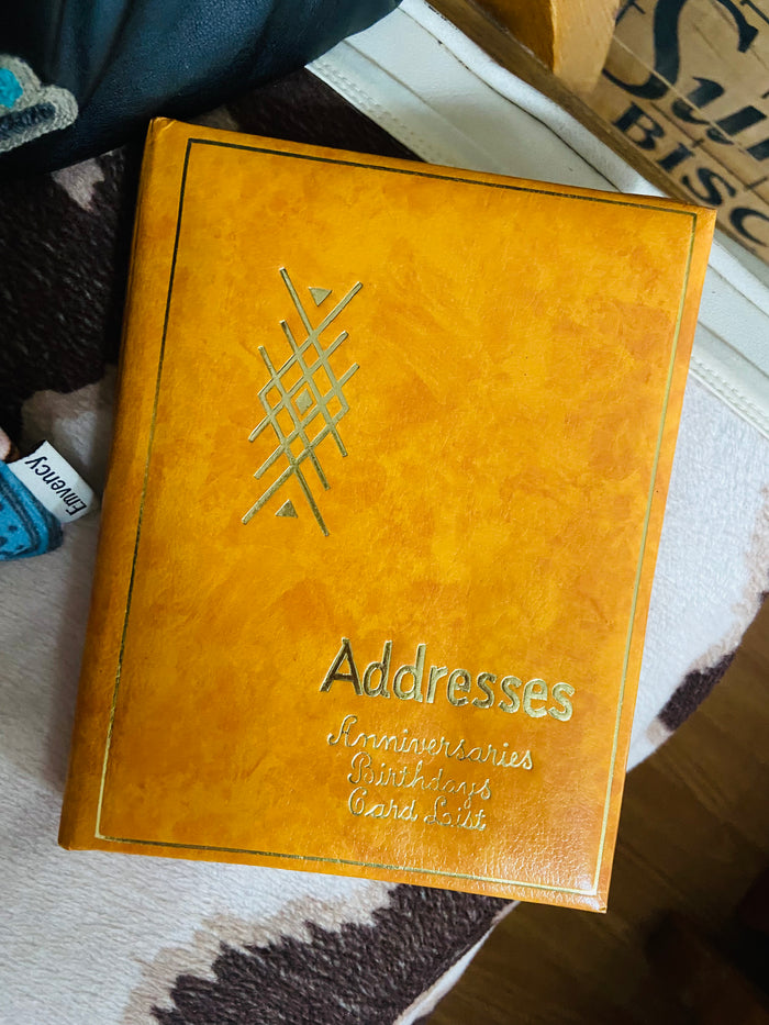 Vintage Addresses Book, Gold - Deer Creek Mercantile