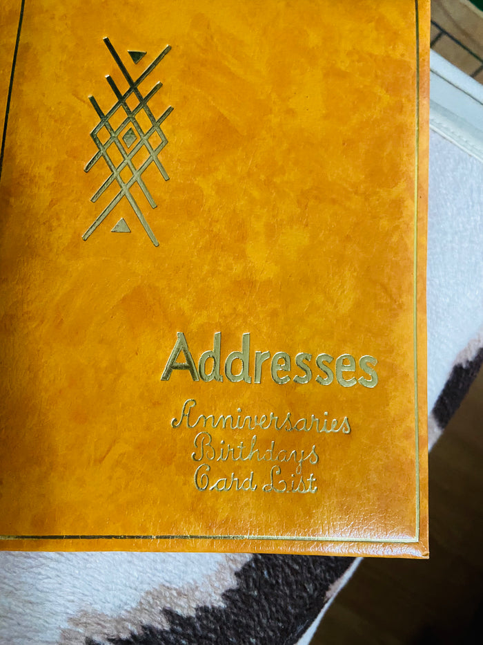 Vintage Addresses Book, Gold - Deer Creek Mercantile