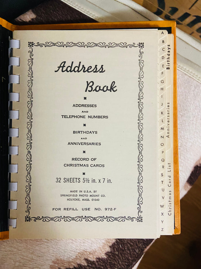 Vintage Addresses Book, Gold - Deer Creek Mercantile