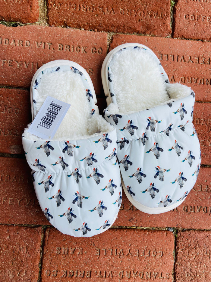 Western Slippers - White Duck - Deer Creek Mercantile