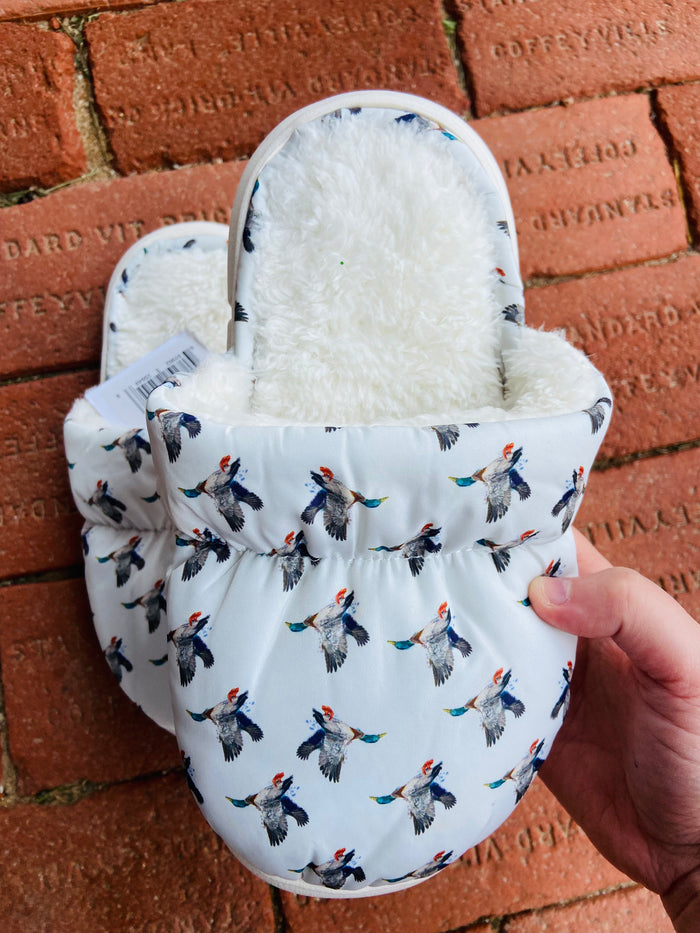Western Slippers - White Duck - Deer Creek Mercantile