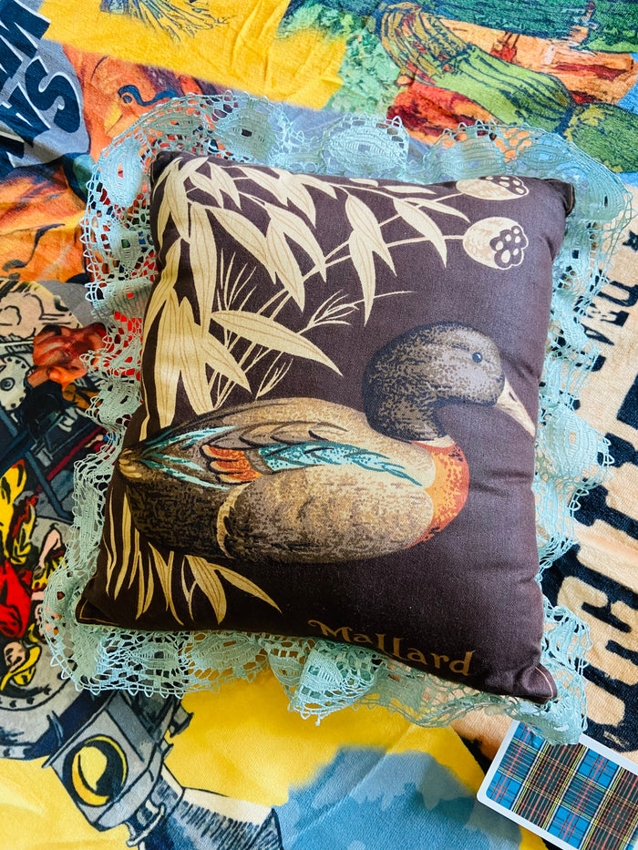 Vintage Mallard Duck Pillow