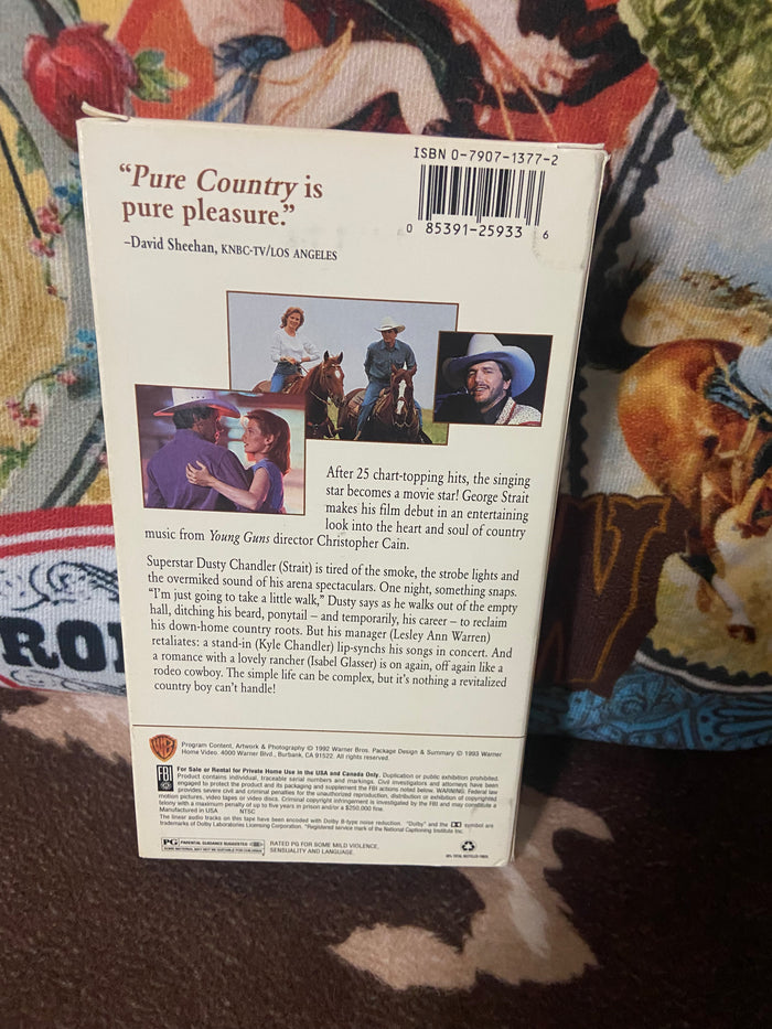 Vintage Pure Country ~ George Strait VHS - Deer Creek Mercantile