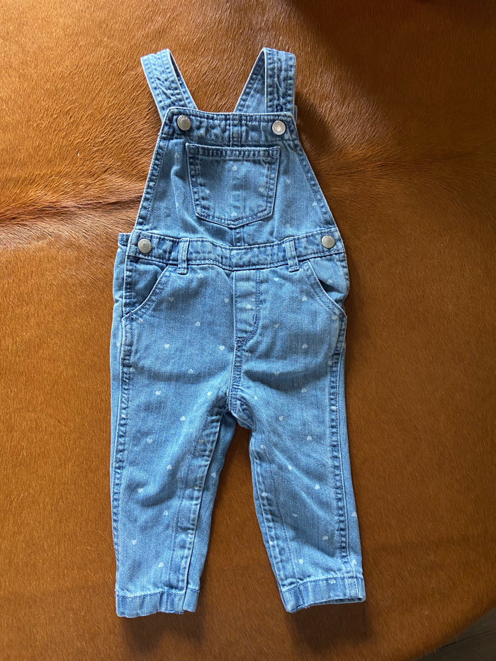 Pre-Loved Old Navy Heart Denim Overalls *18-24 Months - Deer Creek Mercantile