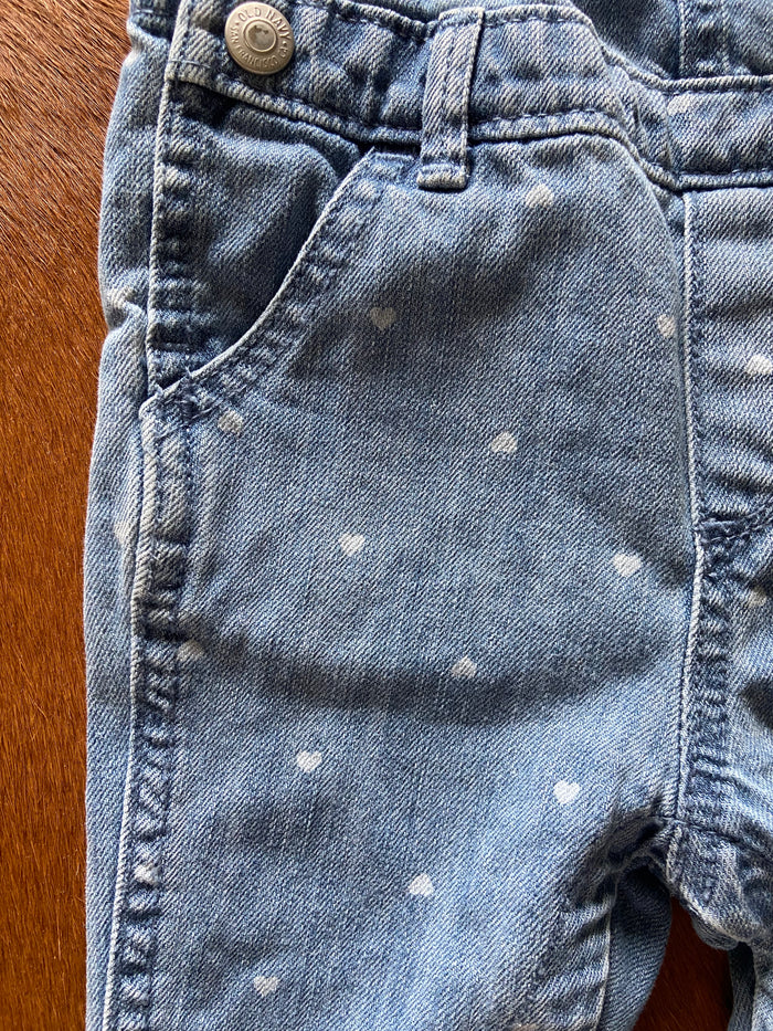 Pre-Loved Old Navy Heart Denim Overalls *18-24 Months - Deer Creek Mercantile