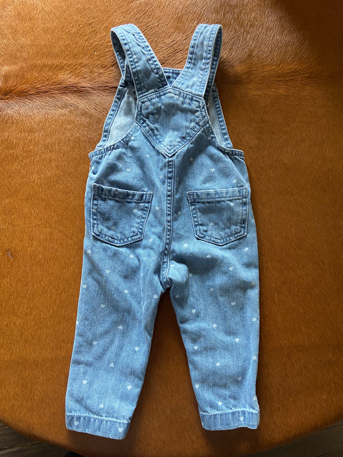 Pre-Loved Old Navy Heart Denim Overalls *18-24 Months - Deer Creek Mercantile