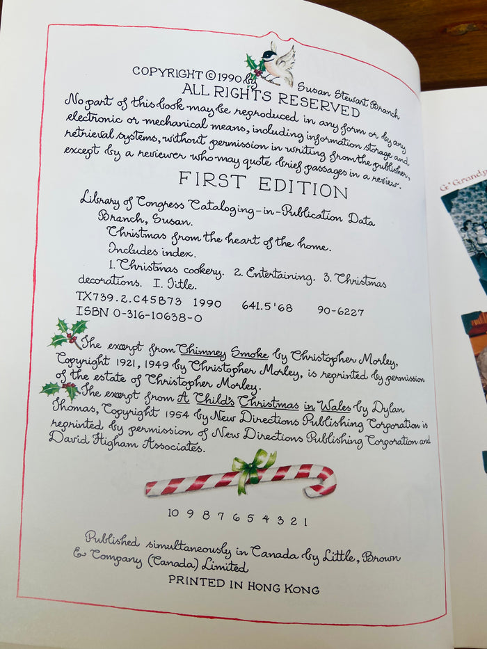 Vintage 1990 Christmas From The Heart Of The Home / Susan Branch Cookbook - Deer Creek Mercantile