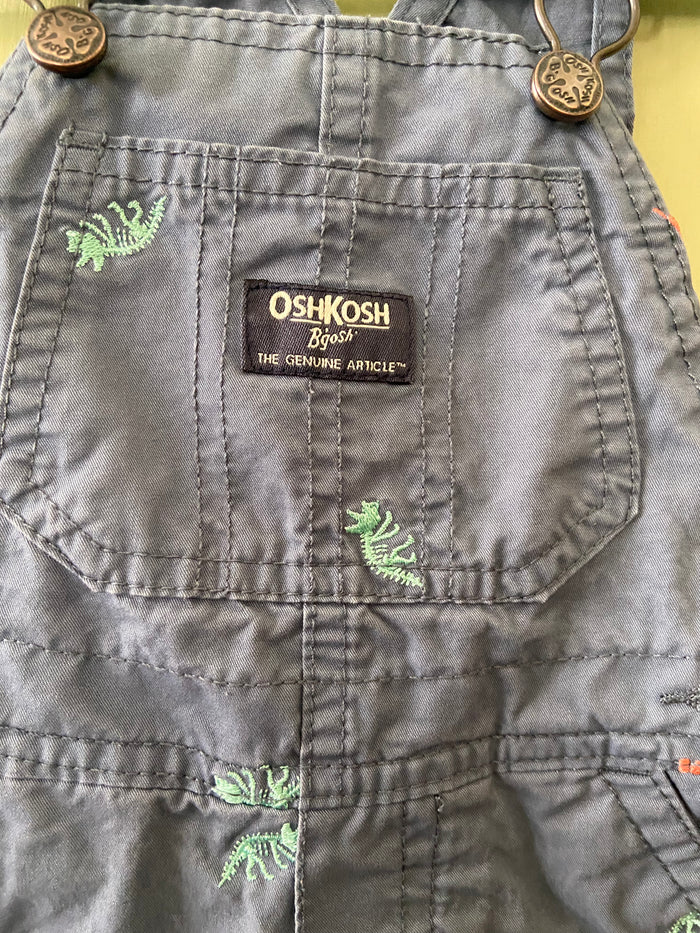 Pre-Loved Oshkosh Dinosaur Shortalls *12 Months - Deer Creek Mercantile