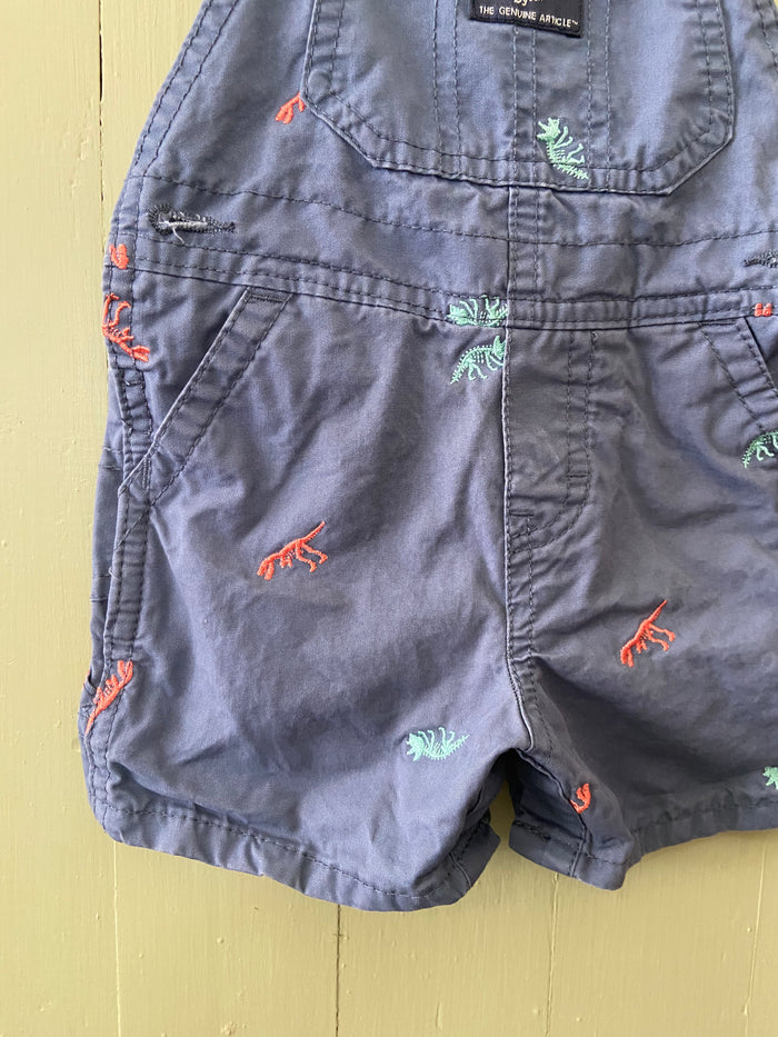 Pre-Loved Oshkosh Dinosaur Shortalls *12 Months - Deer Creek Mercantile