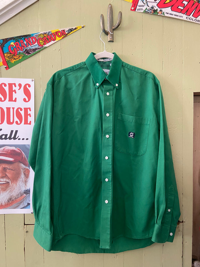 Pre-Loved Bright Green Cinch Western Button Down Shirt *Size - Deer Creek Mercantile