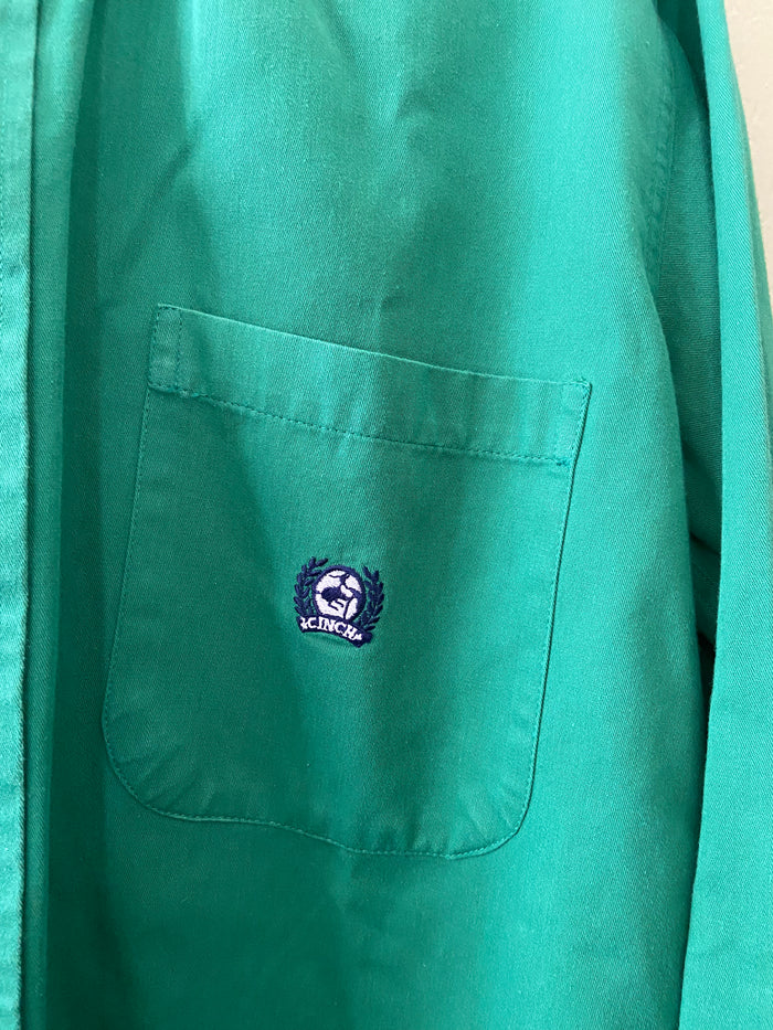 Pre-Loved Bright Green Cinch Western Button Down Shirt *Size - Deer Creek Mercantile