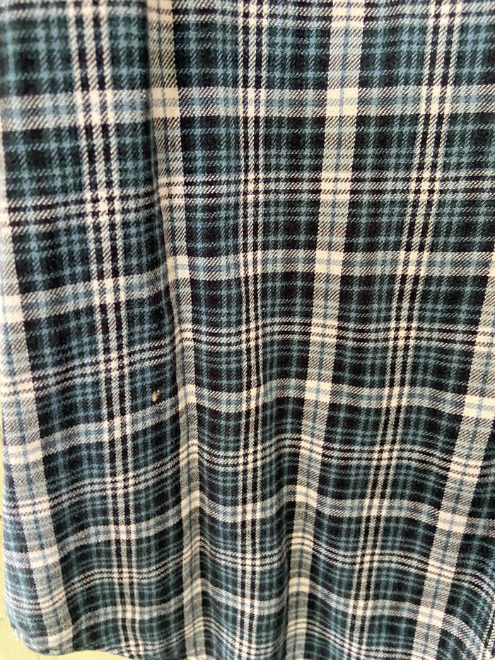 Vintage Ralph Lauren Big Shirt Blue Plaid Button Down Top Size Medium - Deer Creek Mercantile