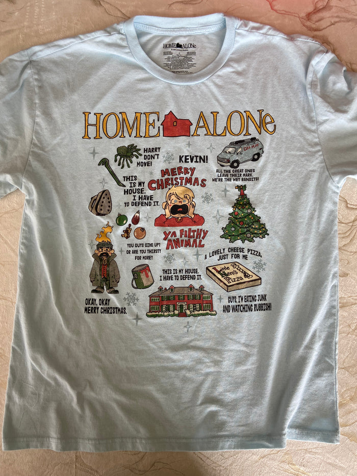 Pre-Loved Home Alone Christmas Icons Graphic Tee *Size Large - Deer Creek Mercantile