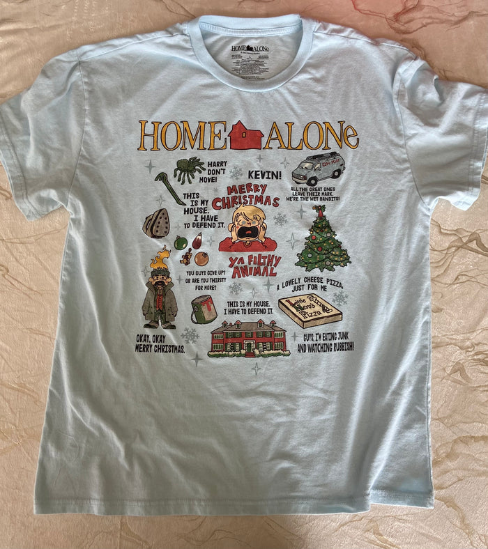 Pre-Loved Home Alone Christmas Icons Graphic Tee *Size Large - Deer Creek Mercantile