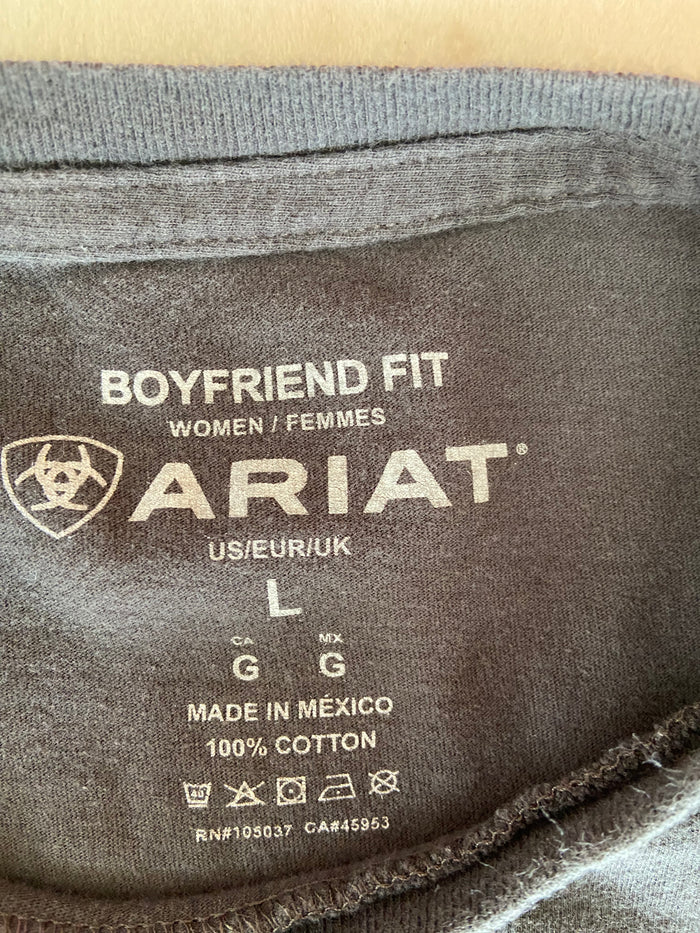 Pre-Loved Ariat We Don't Need Roads Boyfriend Fit Graphic Tee *Size Large - Deer Creek Mercantile