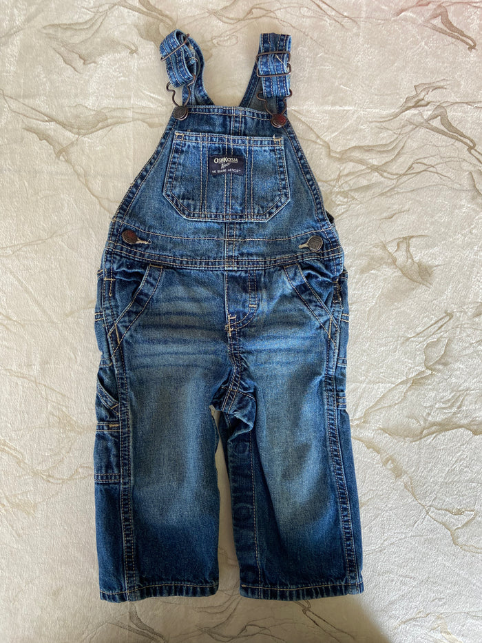 Pre-Loved OshKosh Distressed Denim Overalls *12 Months - Deer Creek Mercantile