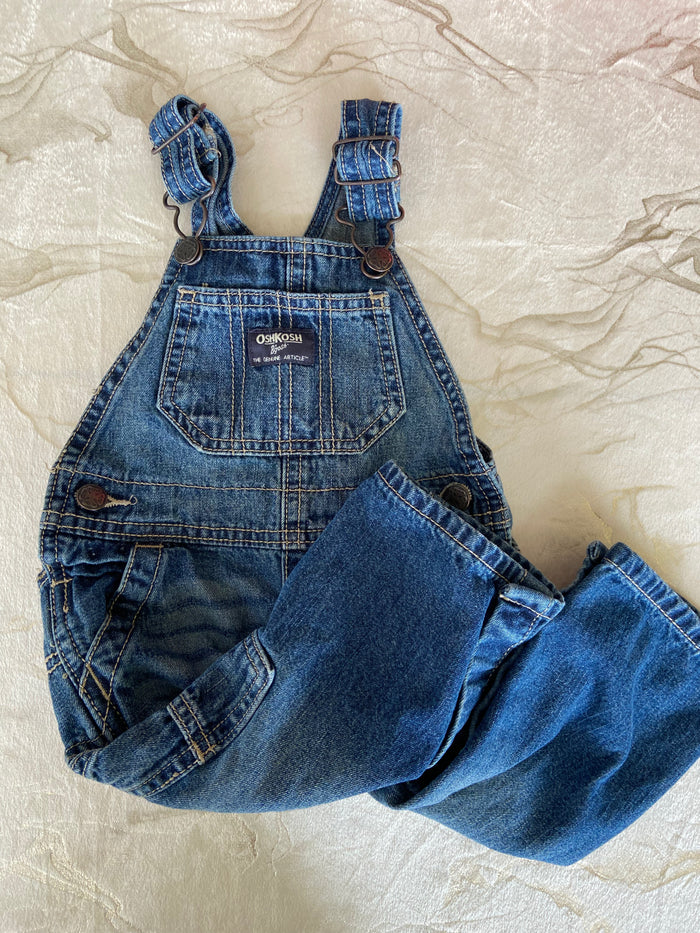 Pre-Loved OshKosh Distressed Denim Overalls *12 Months - Deer Creek Mercantile