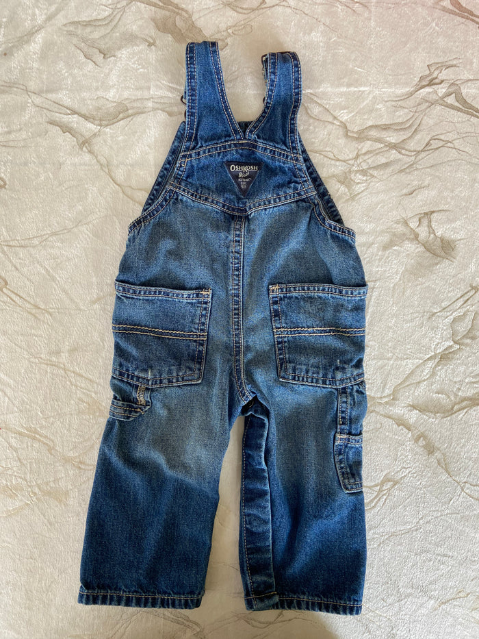 Pre-Loved OshKosh Distressed Denim Overalls *12 Months - Deer Creek Mercantile