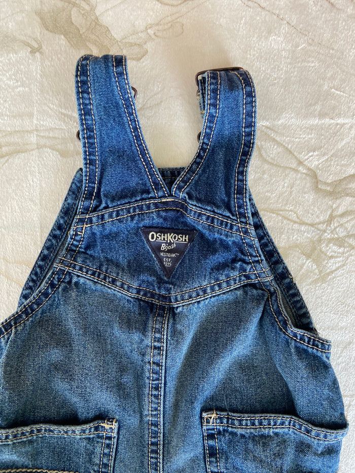 Pre-Loved OshKosh Distressed Denim Overalls *12 Months - Deer Creek Mercantile