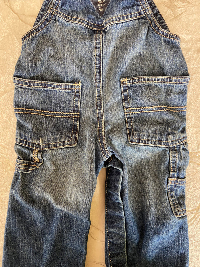 Pre-Loved OshKosh Distressed Denim Overalls *12 Months - Deer Creek Mercantile