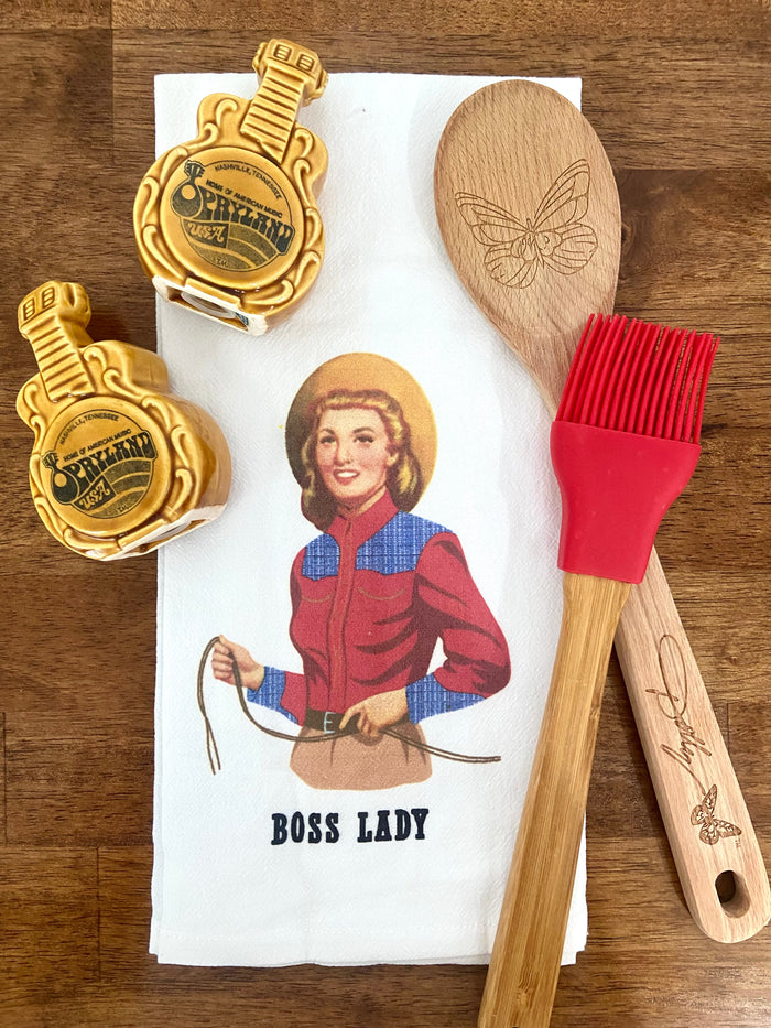 Retro Dish Towel - Boss Lady Cowgirl - Deer Creek Mercantile