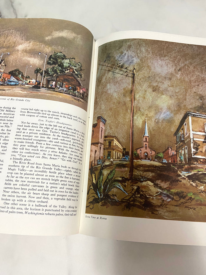 Vintage Texas Sketchbook, Humble Oil Refining Co. Art Book, 1958, E.M. Schiwetz - Deer Creek Mercantile
